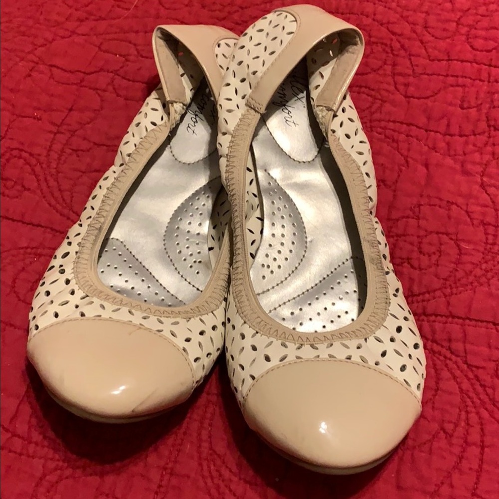 Ballet flats - cream/taupe